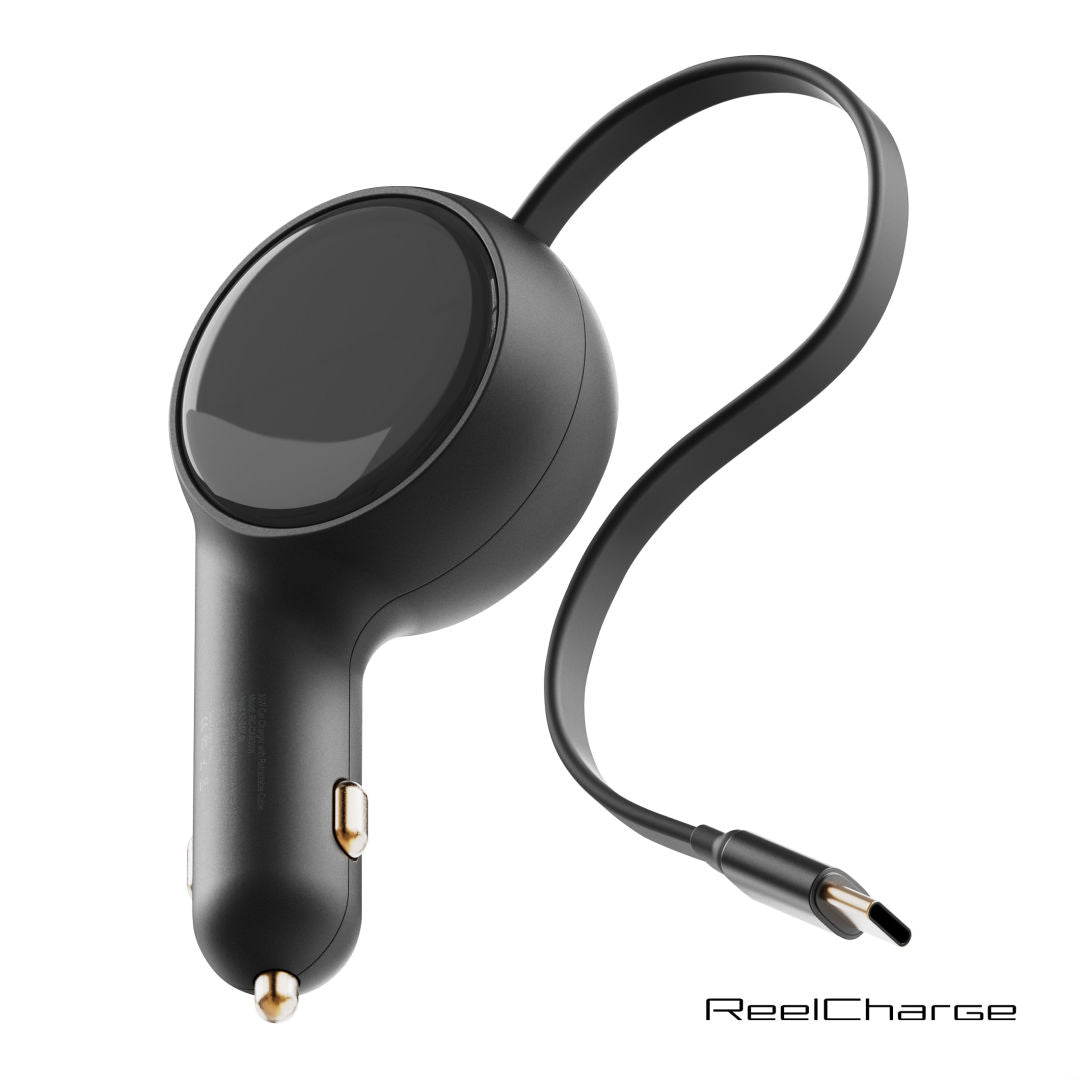 ReelCharge Car Charger w/Retractable Cable