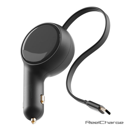 ReelCharge Car Charger w/Retractable Cable