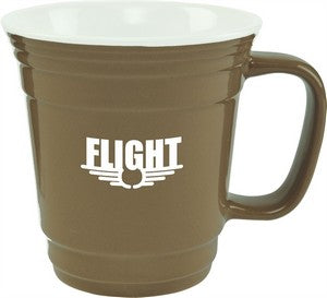 Fiesta 13.4oz 2tone light brown/white mug in Ripple gift box