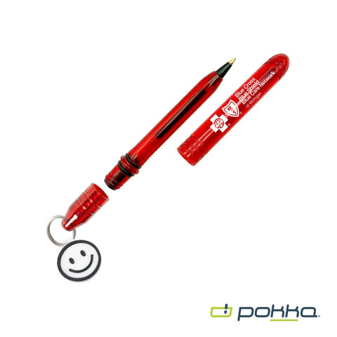 Pokka? Pocket Pen w/Dock & Chrome Keyring & Charm