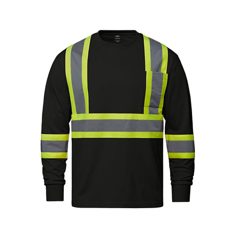 Cotton Long Sleeve Hi-Vis T-Shirt