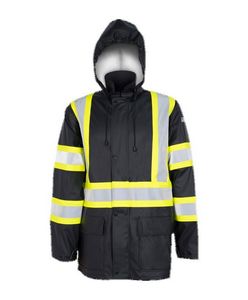 Flame Resistant Waterproof Black Hooded Jacket