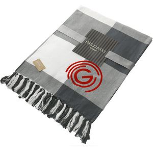 Field & Co.r 100% Organic Cotton Check Throw Blanket