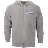 Embroidered 50/50 Full Zip Hoodie Sweatshirt