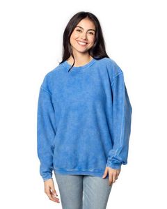 CHICKA D Ladies' Corded Crew Sweatshirt