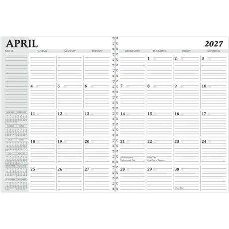 Full Colour Spiral Desk Planner 7x10