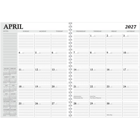 Full Colour Spiral Desk Planner 7x10