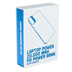 Laptop Power 20,000 mAh PD Power Bank with Cables