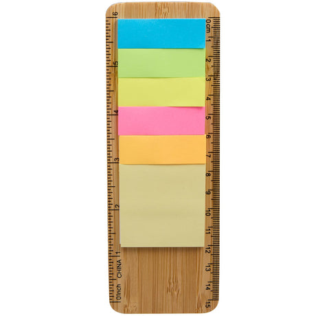 FSC® Certified Bamboo Ruler with Sticky Notes