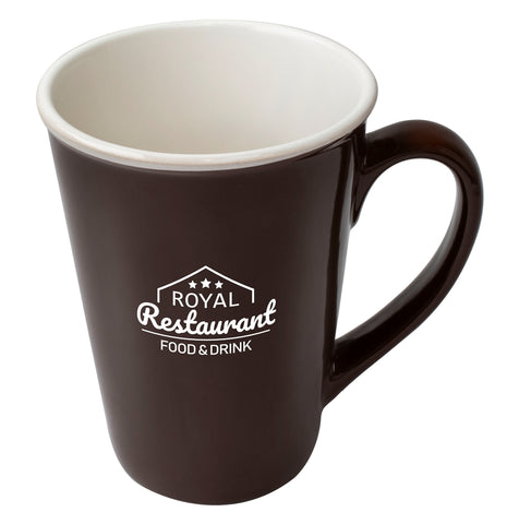 Dun Raven 15oz 2tone brown/white mug
