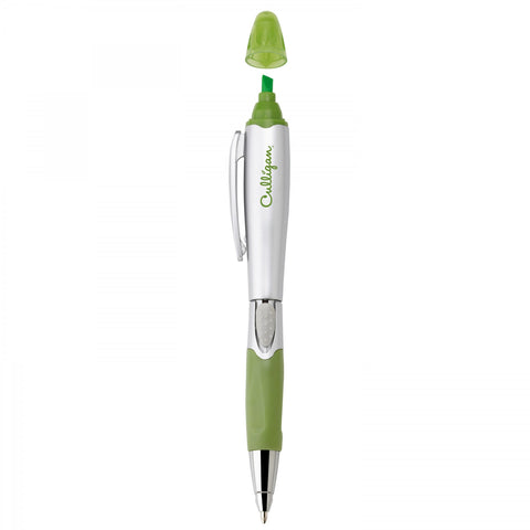 Silver Blossom Ballpoint Penhighlighter