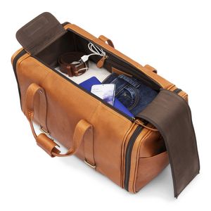 000897 Bugatti Colombian Leather Luggage Duffel Bag