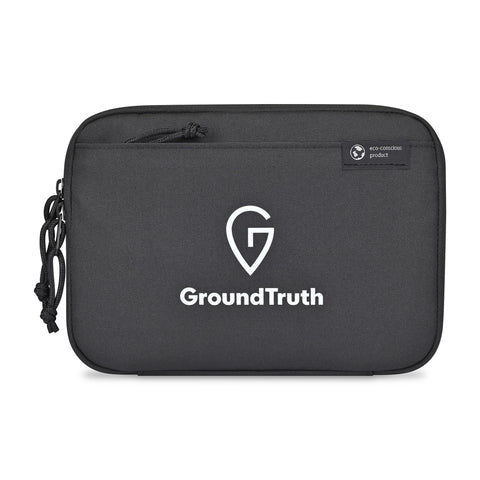Renew Recycled rPET Slim Tech Organizer - Aware- Black