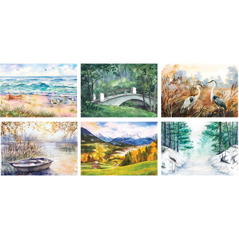 Watercolour Spiral Wall Calendar