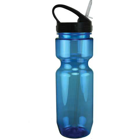 22 Oz. Translucent Bike Bottle w/ Sport Sip Lid and Straw
