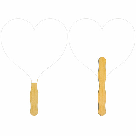 Heart Glued Hand Fan (1 Side/ Four Color Process Imprint)