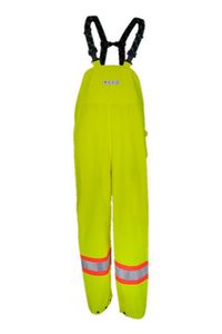 Flame Resistant Waterproof Lime Bib Pants