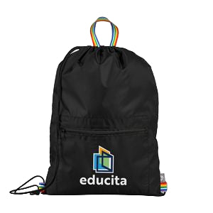 Spectrum Recycled Polyester Drawstring Bag - 2 gal - Heat Transfer