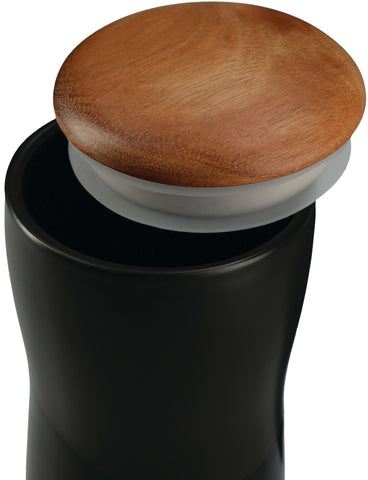 10 Oz. Reno Double Wall Ceramic Tumbler w/Wood Lid
