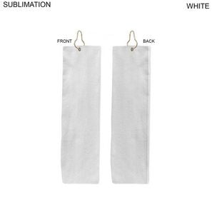 72 Hr Fast Ship - Plush Velour Terry Cotton blend Golf Towel, Finished size 5x18, Trifold