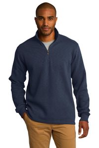 Port Authority® Men's Slub Fleece 1/4-Zip Pullover Sweater