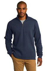 Port Authority® Men's Slub Fleece 1/4-Zip Pullover Sweater