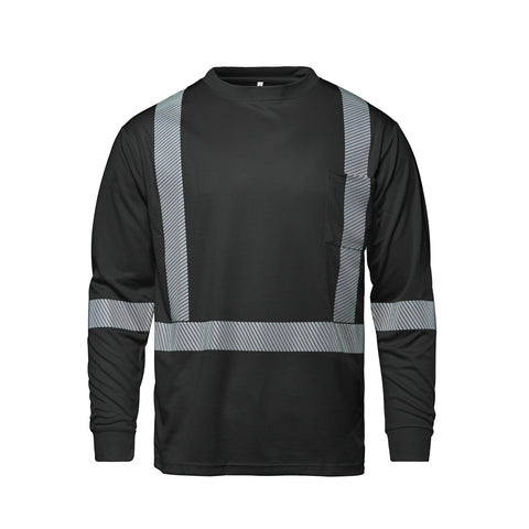 VOLT - Long Sleeve Hi-VIS T-Shirt with Segmented Stripes