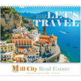 Full Colour Let's Travel Spiral Wall Calendar