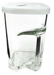 Calypso 35.25oz clear glass jug with white lid