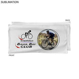 Absorbent Microfiber Dri-Lite Terry White Cycling Towel, 20x40, Sublimated Full color Logo