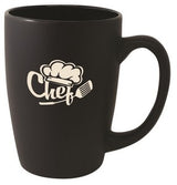 Houston 16oz matte black ceramic mug - Etched