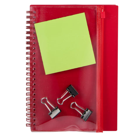 5.5'' x 8.5'' Spiral Notebook with Clear Pocket