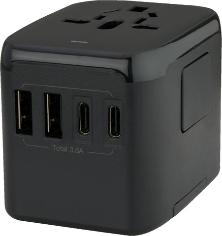 Universal Travel 2 USB / 2 Type-C Adapter