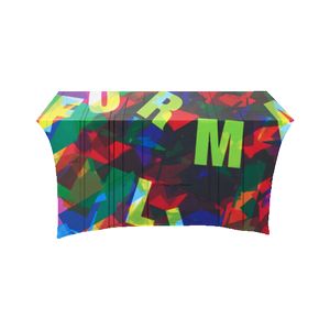 4' Stretch Open-Back Full Color Table Throw