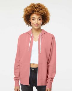 Independent Trading Co. Unisex Lightweight Full-Zip Hooded Sweatshirt