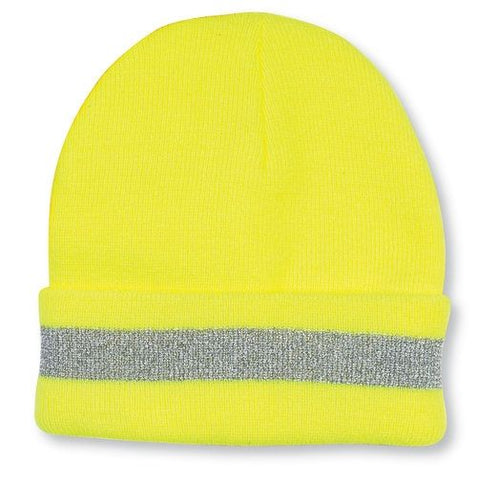 Reflective Lime Green Warmth Safety Toque Hat