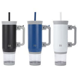 NAYAD® Quest 23 oz Stainless Steel Double-Wall Mug with Foldable Handle & Snack Cup