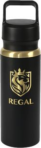 28oz Urban Peak® Dual Top Gold Water Bottle