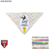 000586 Large Dog Bandana, 32x22x22, Stitched Edges, Sublimated Edge to Edge (Decorated in Canada)