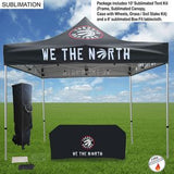 000579 Event Package, 10' Premium sublimated Tent Kit and 6' Sublimated Box Fit Tablecloth (Best Seller)