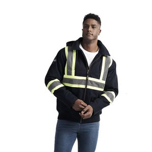 International Adult Cotton Canvas Hi-Vis Bomber w/Detachable Hood