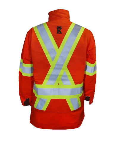 Orange Indura® Ultrasoft® Safety Parka Jacket