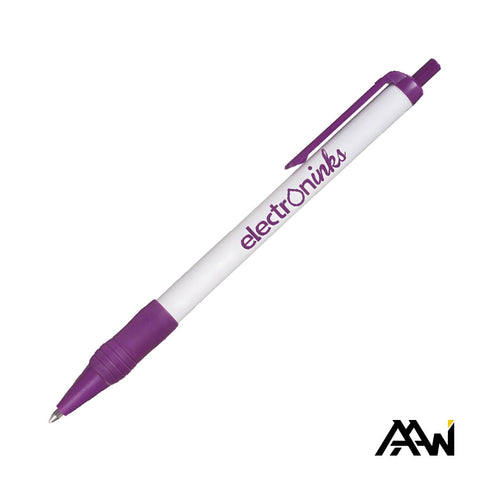 Value Slim Grip Pen w/Glossy Barrel & Matte Colored Trim