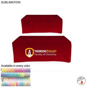 Faculty Table Cloth for 6' table, Drape style, 4 sided, Closed Back, Have different Faculty names