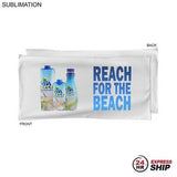 24 Hr Express Ship - Absorbent Microfiber Dri-Lite Terry White Pool Towel 20x40, Sublimated