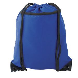 Drawstring Backpack with Front Zippered Pocket