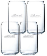 ~ Pop Can Tumbler 16oz clear glass S/4 in Midnight gift box