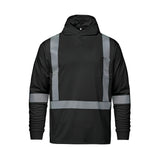 GLOW - Long Sleeve Hi-VIS Hooded T-Shirt with Segmented Stripes