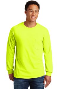 Gildan® Men's Ultra Cotton® 100% Cotton Long Sleeve T-Shirt w/Pocket
