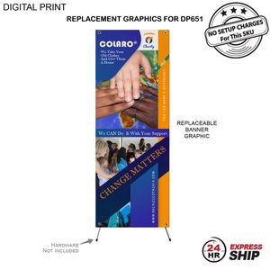 24 Hr Express Ship - Replacement Graphics, 23x64, for Economical X-Banner, NO SETUP CHARGE